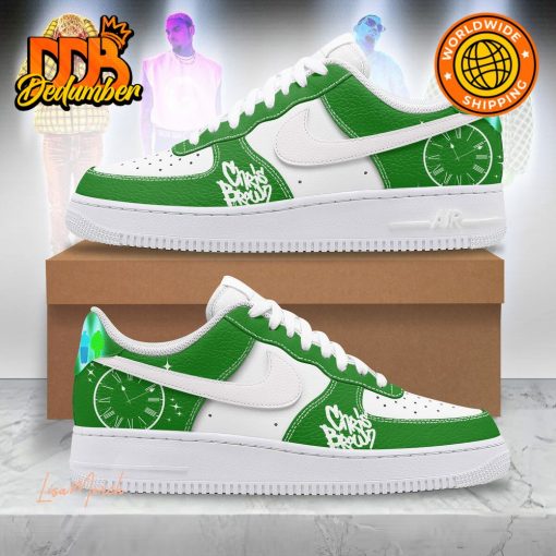 Chris Brown Green White Nike Air Force 1