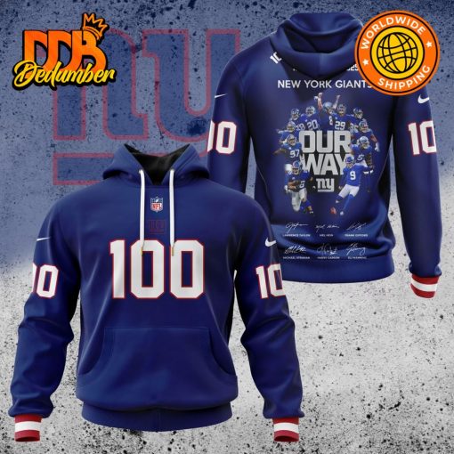 New York Giants NFL 100th Season Anniversary Hoodie