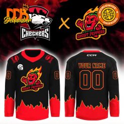 Charlotte Checkers x Ghost Peppers 2025 Hockey Jersey