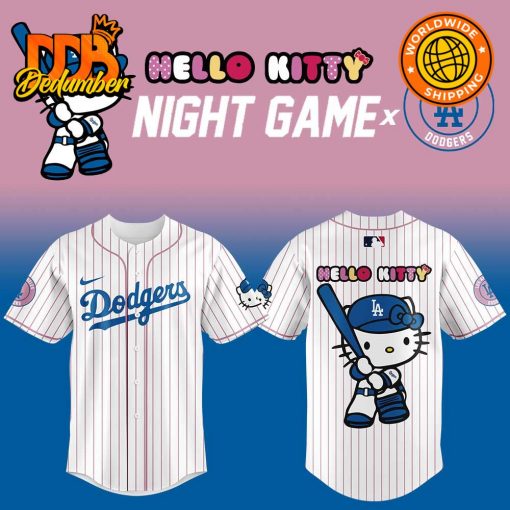 Los Angeles Dodgers x Hello Kitty Night 2025 Baseball Jersey