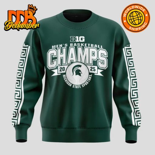 Michigan State Spartans Champions Big 10 Basketball Tournament 2025 Sweatshirt