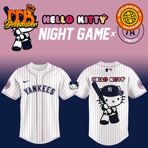 New York Yankees x Hello Kitty Night 2025 Baseball Jersey