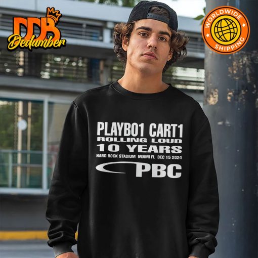 Playbo1 Cart1 Rolling Loud 10 Years PBC Shirt