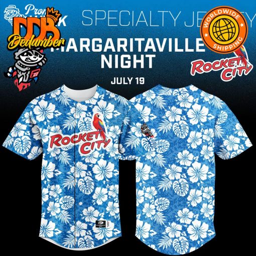 Rocket City Trash Pandas x Margaritaville Night Baseball Jersey