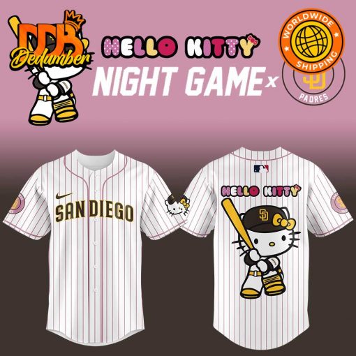 San Diego Padres x Hello Kitty Night Game Baseball Jersey