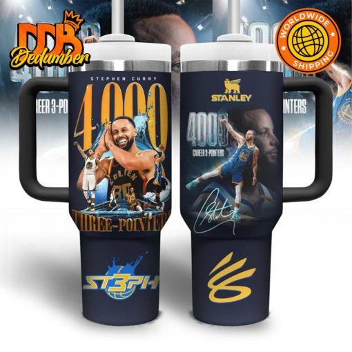 Stephen Curry Golden State Warriors 4000 Career Three-Pointers Stanley Tumbler