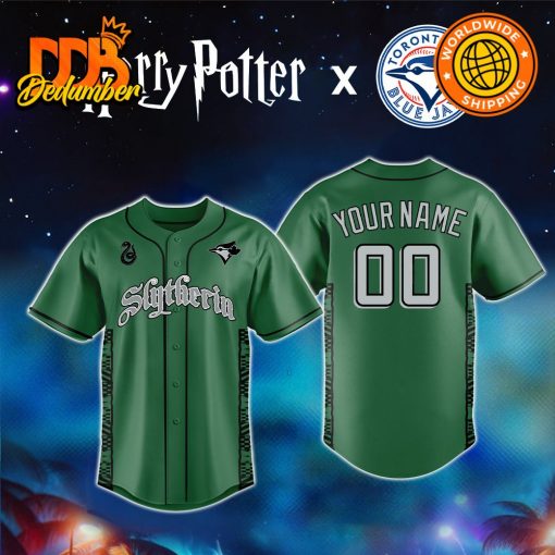 Toronto Blue Jays MLB x Harry Potter Slytherin Baseball Jersey